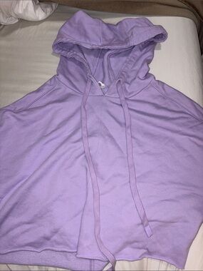 alo Raw edge lavender hoodie
